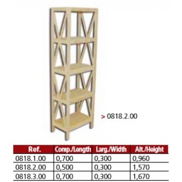 Estante modelo cruz - Estantes - Casa do Pinho - Loja Online - Móveis - Pinho de Alta Qualidade